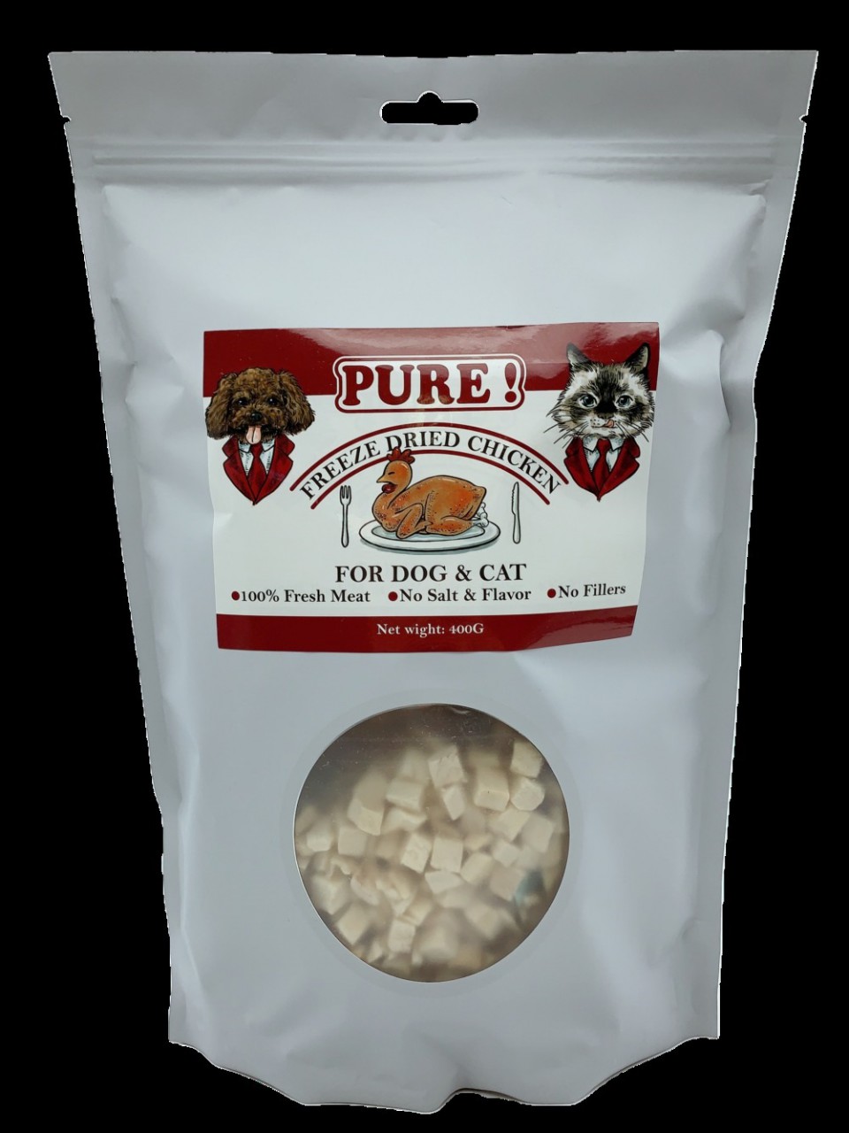 PURE! 100% [FC100] Chicken 冷凍脫水雞肉粒 300g