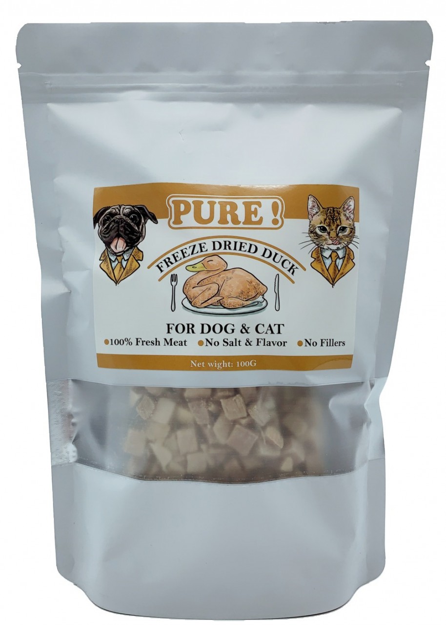 PURE! 100% [FD100] Duck 冷凍脫水鴨粒 100g