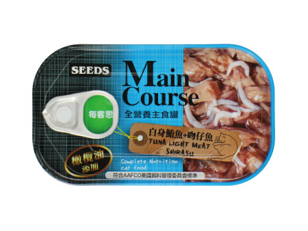 SEEDS Main Couse MC02 白身鮪魚+吻仔魚 貓罐頭 115g