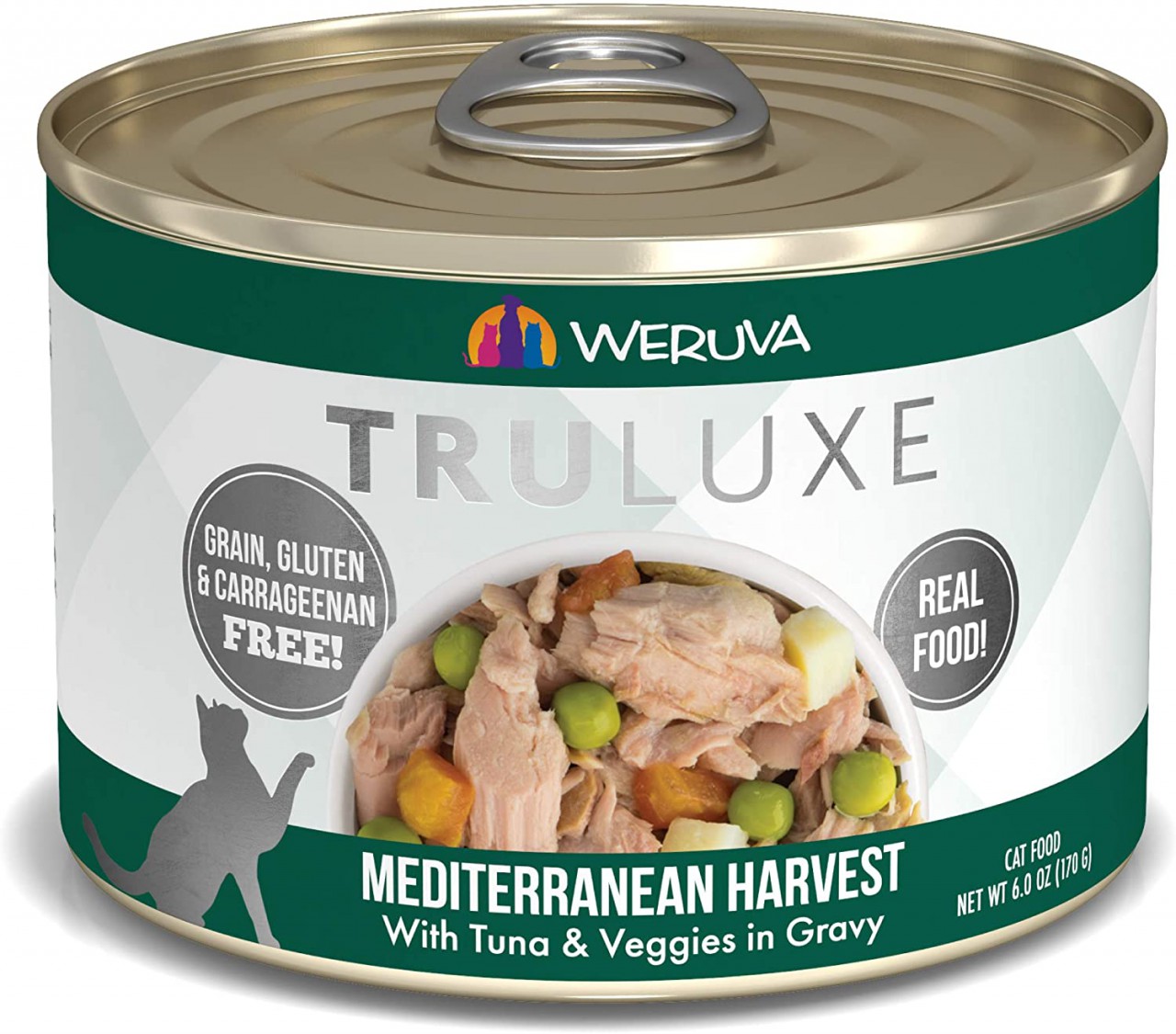 Weurva Truluxe 极品系列 Mediterranean Harvest 白肉吞拿鱼+豌豆+马玲薯+蕃茄 貓罐头 170g