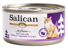 Salican 挪威森林 [002884] 肉汁系列 - 火雞肉+蔬菜(肉汁) 貓罐頭 85g