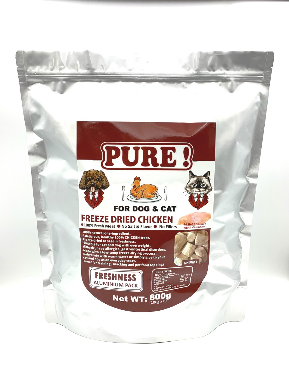 PURE! 100% [FCC800] Chicken Breast 雞胸肉塊 800g
