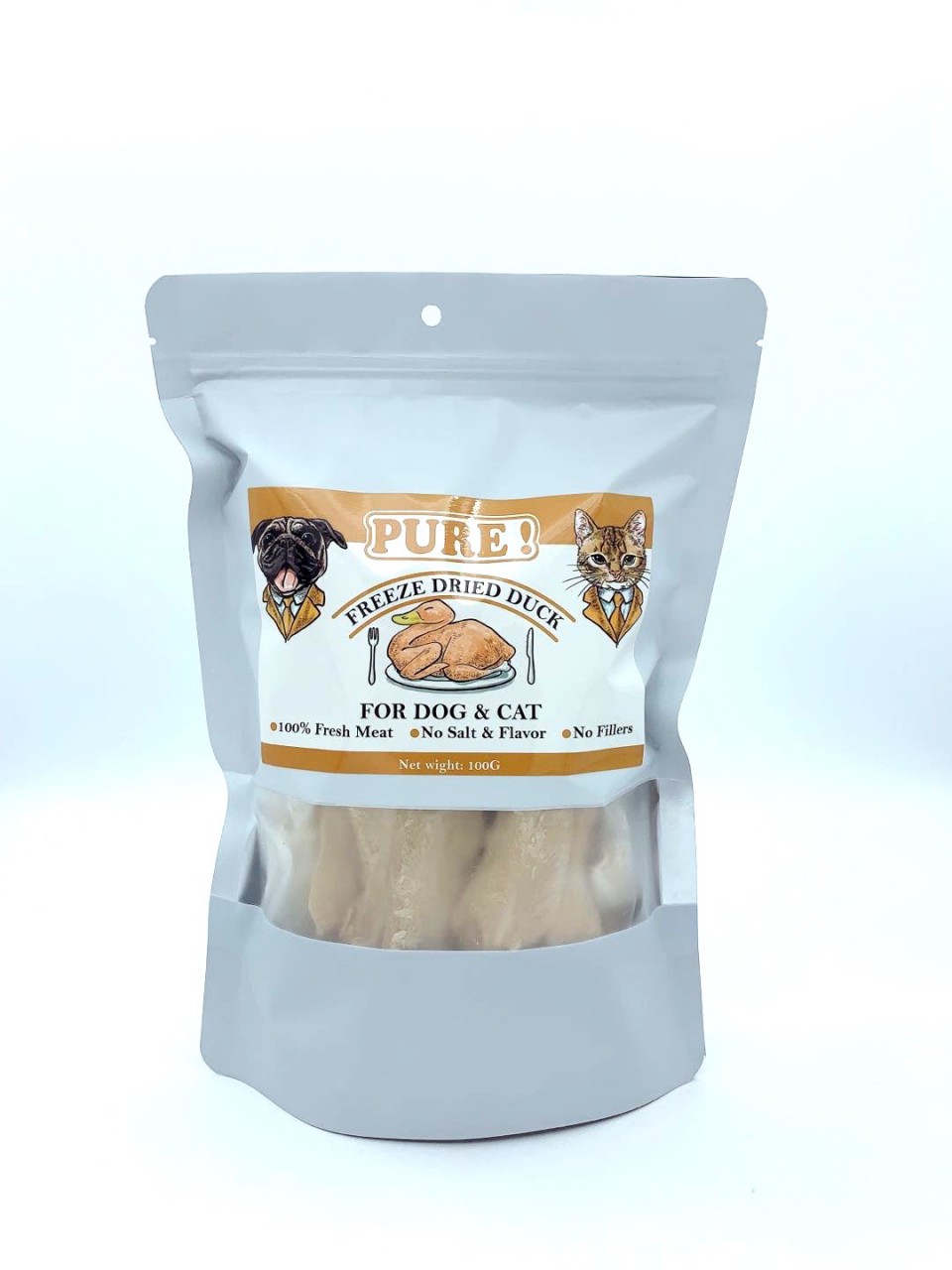 PURE! 100% [FDB100] Duck 冷凍脫水鴨胸肉 100g