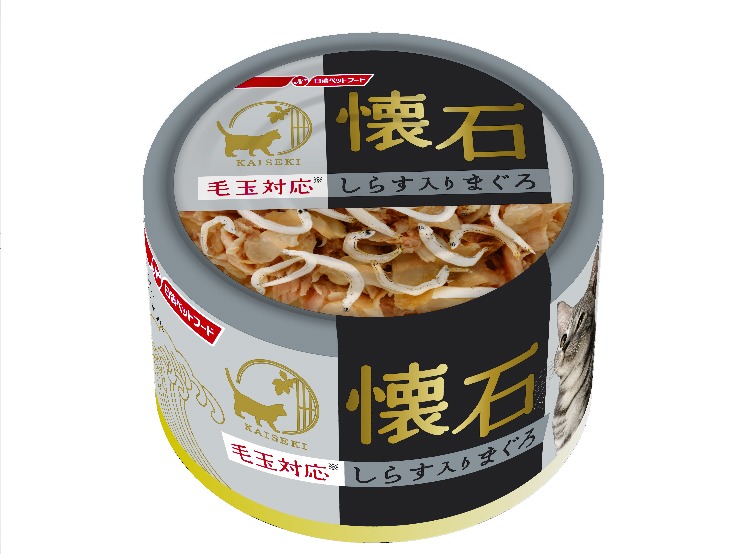 懷石 NP-K51 吞拿魚+白飯魚慕絲(去毛球)貓罐頭 80g