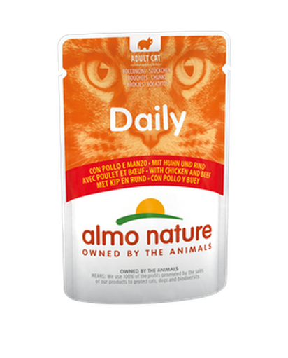almo nature 貓濕糧系列 - Daily menu 5271 Chicken and Beef 雞肉牛肉 70g (法國)