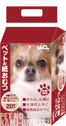 ICLA 寵物紙尿片 SS (23-46 CM) 20片 x 4包同款優惠