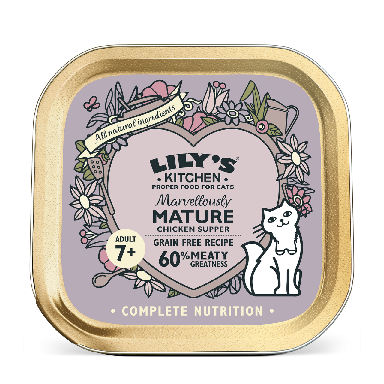 Lily's Kitchen [CCM07] 老貓專用餐 (Marvellously Mature ) 貓主食罐85g (淺紫)