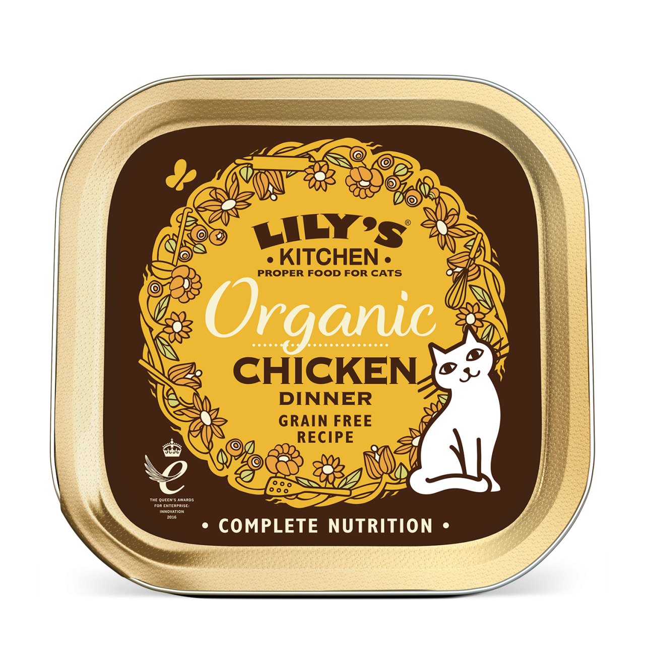 Lily's Kitchen [COC01] 有機雞肉常餐 貓主食罐85g (啡底黃)