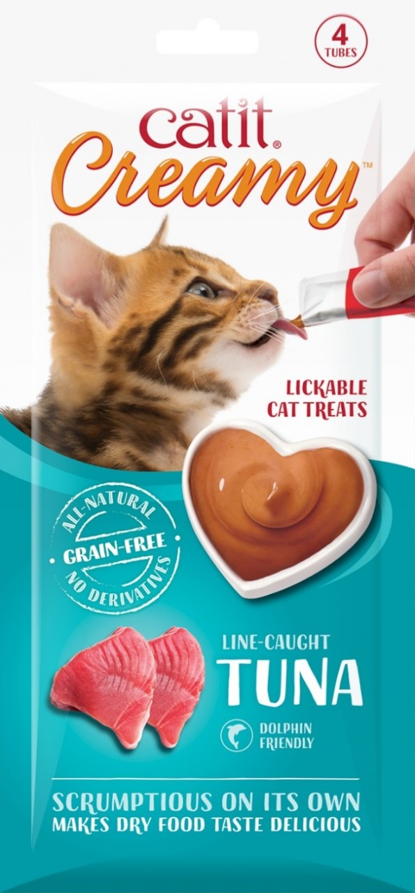 Catit Creamy 營養補充糊仔小食 - 純鮮吞拿魚味(10G x4) [CT44454]