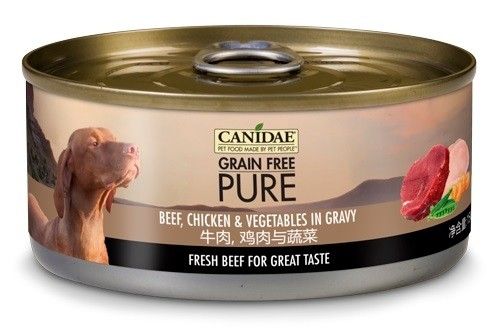 Canidae [6221] 無穀物 牛肉，雞肉與蔬菜 狗罐頭 156g