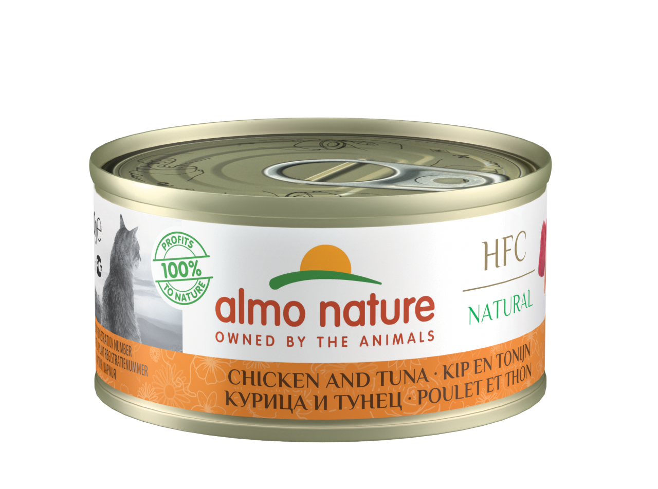 almo nature [9025] - HFC Natural - Tuna and Chicken 雞肉鮪魚(吞拿魚) 貓罐頭 70g