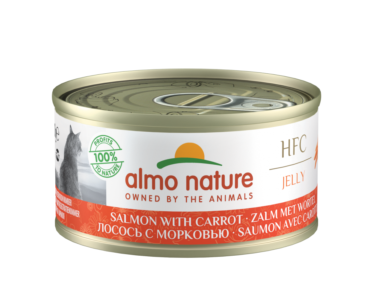 almo nature [9032] - HFC Jelly - Salmon with Carrot 胡蘿蔔鮭魚(三文魚) 貓罐頭 70g