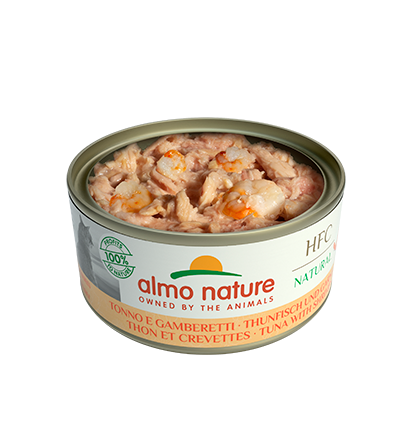 almo nature [5128] - HTC 150g大罐系列 Tuna & Shrimps 吞拿魚+鮮蝦 貓罐頭 150g