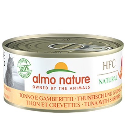 almo nature [5128] - HTC 150g大罐系列 Tuna & Shrimps 吞拿魚+鮮蝦 貓罐頭 150g x 24罐原箱優惠