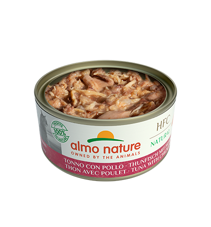 almo nature [5129] - HTC 150g大罐系列 Tuna & Chicken 吞拿魚+雞肉貓罐頭 150g x 24罐原箱優惠