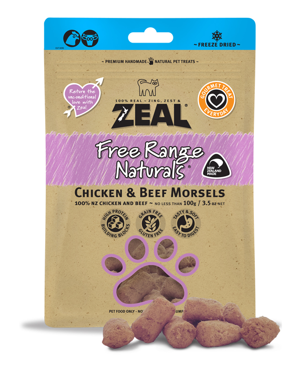 Zeal Z62 - Chicken & Beef Morsels 凍乾小食 雞肉+牛肉 100g