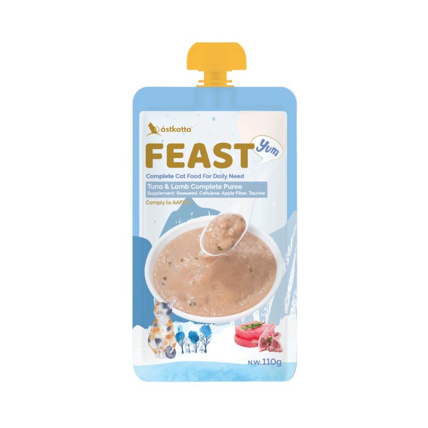 Astkatta Feast 鮮肉盛宴營養主食包[P00165] - 吞拿魚 & 羊肉 貓濕包 110g