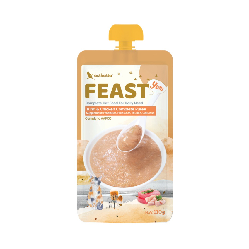 Astkatta Feast 鮮肉盛宴營養主食包[P00164] - 吞拿魚 & 雞肉 貓濕包 110g