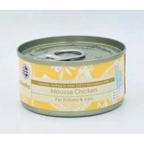 Astkatta - Mousse Chicken 全天然純雞肉慕絲 幼貓及成貓配方 貓罐頭 80g (淺黃)