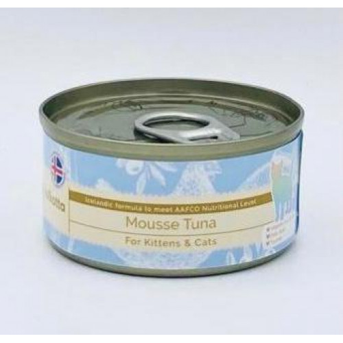 Astkatta - Mousse Tuna 全天然吞拿鱼慕丝 幼貓及成貓配方 貓罐头 80g (淺蓝) x 24罐优惠送2包Astkatta 袋装湿粮