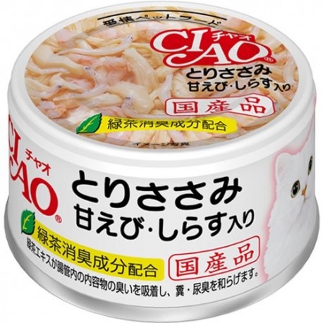 CIAO A20 雞肉甜蝦白飯魚 貓罐頭 85g