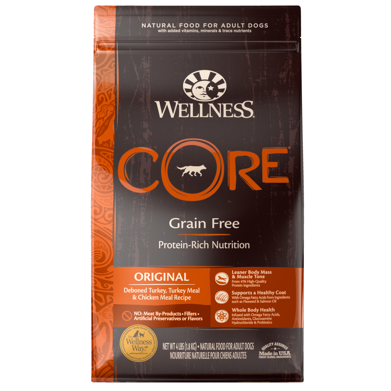 WELLNESS CORE 88402 - 无谷物经典原味配方狗粮 12磅