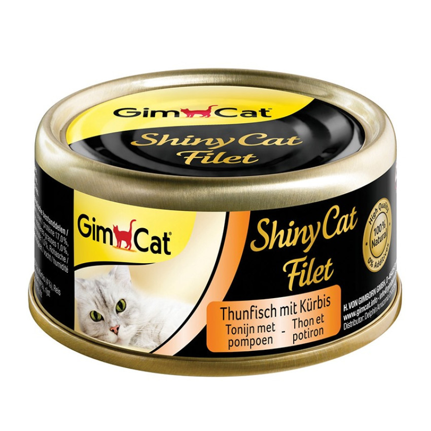 GimCat ShinyCat Thunfisch mit Kurbis 吞拿魚南瓜飯湯汁貓罐頭 70g GM412917