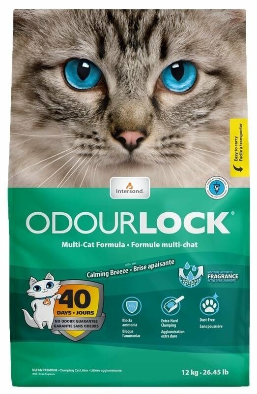 加拿大 Intersand 晶鑽森林 OdourLock 輕舒淡香除臭貓砂 12kg/25lbs (新包裝)