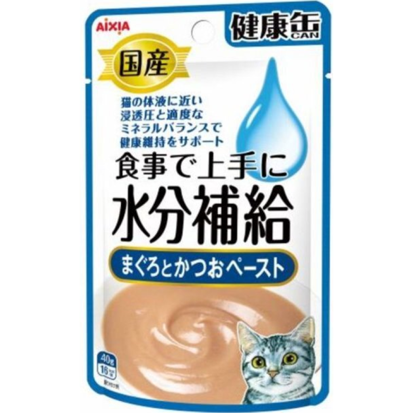 AIXIA 水補給系列 KZJ-16 吞拿魚&鰹魚醬 貓袋裝濕糧 40g