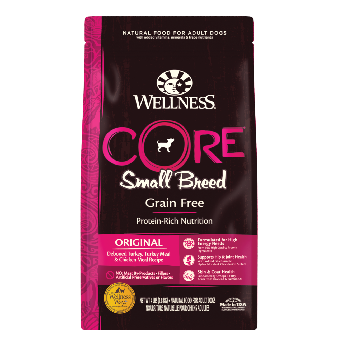 WELLNESS CORE 88417 - 無穀物小型成犬配方狗糧 4磅