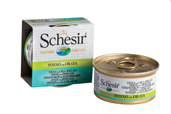 SchesiR 湯煮系列521 吞拿魚鯛魚魚湯汁貓罐頭 70g