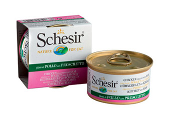 SchesiR 啫喱系列162 雞肉火腿貓罐頭 85g