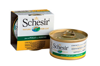 SchesiR 啫喱系列161 雞肉絲蟹肉飯貓罐頭 85g