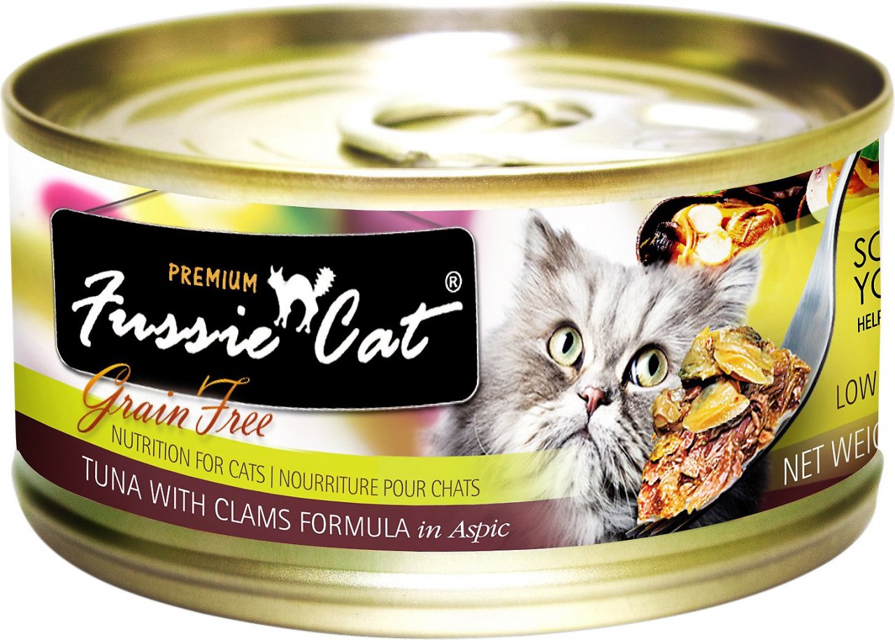 Fussie Cat FU-BCC 吞拿魚+ BB蜆貓罐頭 80g