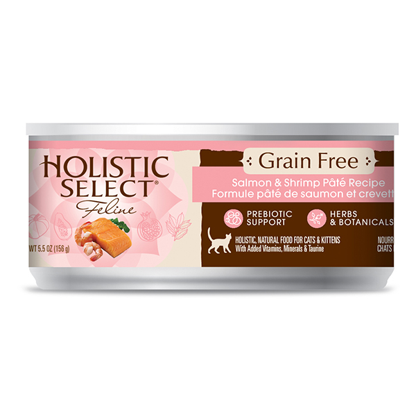 Holistic Select 活力滋 三文鱼拼海虾配方﹙无谷物﹚ 貓罐头 3oz