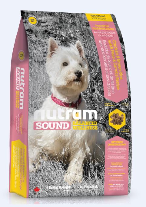 Nutram (S7) 雞肉、糙米及碗豆配方 小型成犬糧 2.72kg