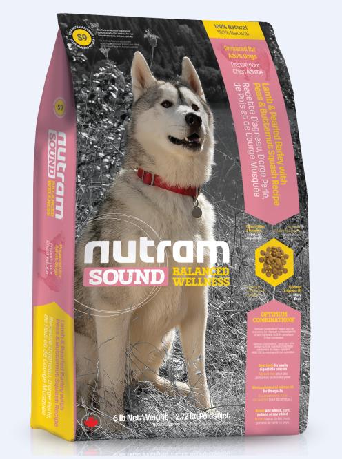 Nutram (S9) 羊肉、洋薏米、碗豆及奶油瓜配方 成犬糧 2.72kg