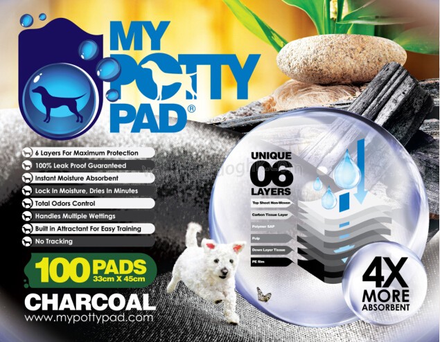 MY POTTY PAD 殿堂吸活性炭六層尿墊 30x45cm (100片裝) x 4