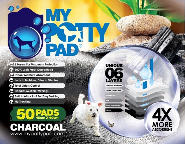 MY POTTY PAD 殿堂吸活性炭六層尿墊 60x45cm (50片裝) x 4