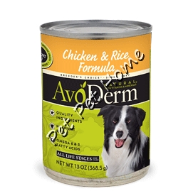 AvoDerm 天然雞肉+米狗罐頭 (13oz)x 12 罐