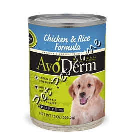 AvoDerm 天然幼犬雞肉+米狗罐頭 (13oz)x 12 罐