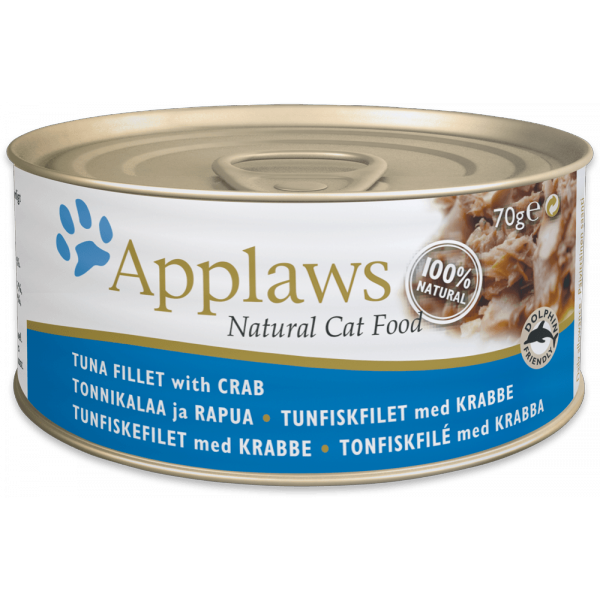 Applaws 吞拿魚柳+蟹肉貓罐頭 70g