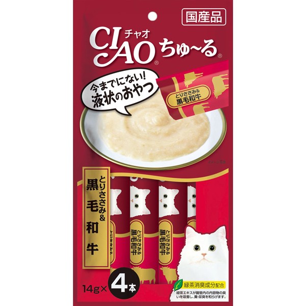 Ciao SC-144 鸡肉+黑毛和牛醬 14g(4本)
