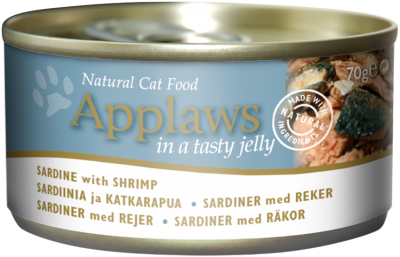 Applaws Jelly系列 沙丁鱼+虾 貓罐头 70g