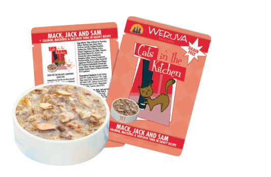 Weruva Cats in the Kitchen 袋装系列 Mack, Jack and Sam 三文鱼+鮪鱼+吞拿鱼+鸭肉 美味肉汁 85g