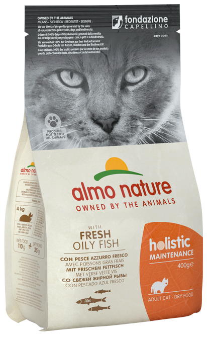 Almo Nature 貓乾糧 - [624] Holistic 2kg Oily Fish 海魚 (橙)