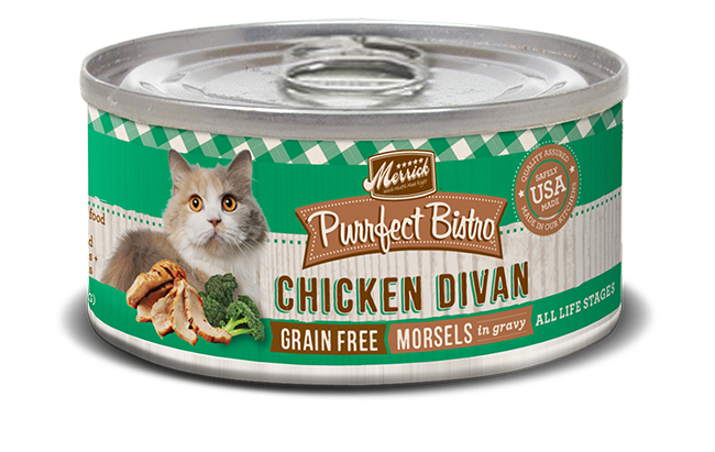 Merrick 无谷物貓罐头 Chicken Divan 鸡肉西兰花肉粒 5.5oz