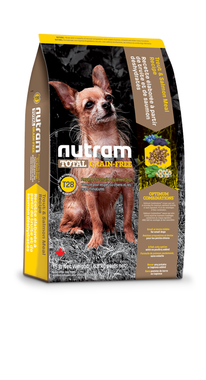 Nutram T28 無穀物 三文魚&鱒魚 小型犬配方 2.27kg
