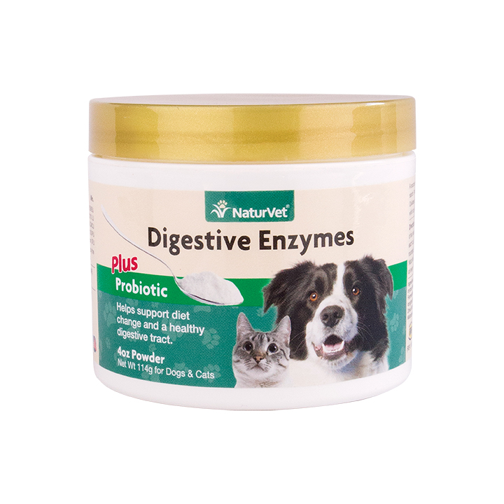NaturVet Digestive Enzymes Powder Plus Probiotic 犬貓用酵素益生菌调理腸胃粉 4oz