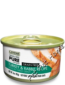 Canidae Pure 无谷物薄切火鸡肉併兔肉貓罐头(薄切)- 3oz
